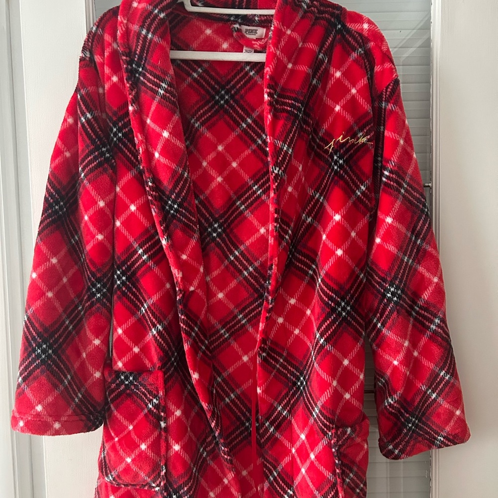 “Pink” bathrobe Christmas edition, red and plush soft